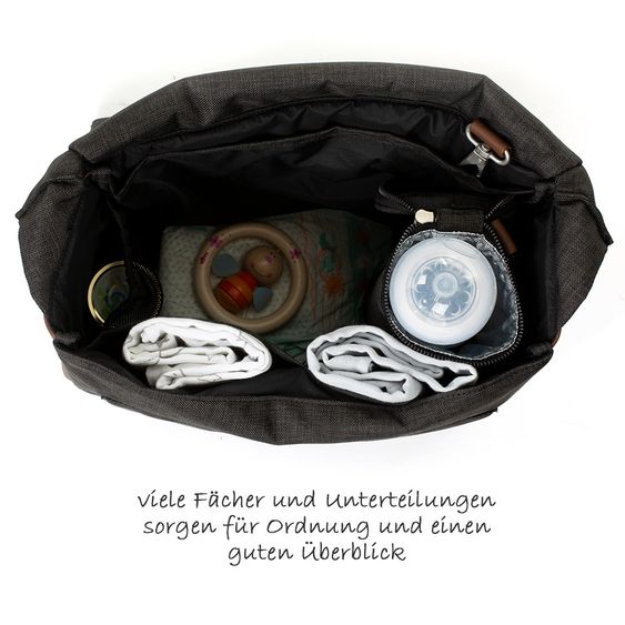 ABC Design Wickeltasche Urban - inkl. Wickelauflage und Zubehör - Piano