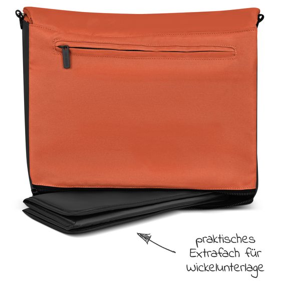 ABC Design Wickeltasche Urban - inkl. Wickelunterlage & viel Zubehör - Carrot