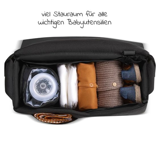 ABC Design Wickeltasche Urban - inkl. Wickelunterlage & viel Zubehör - Classic Edition - Ink