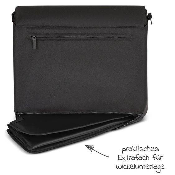 ABC Design Wickeltasche Urban - inkl. Wickelunterlage & viel Zubehör - Classic Edition - Ink