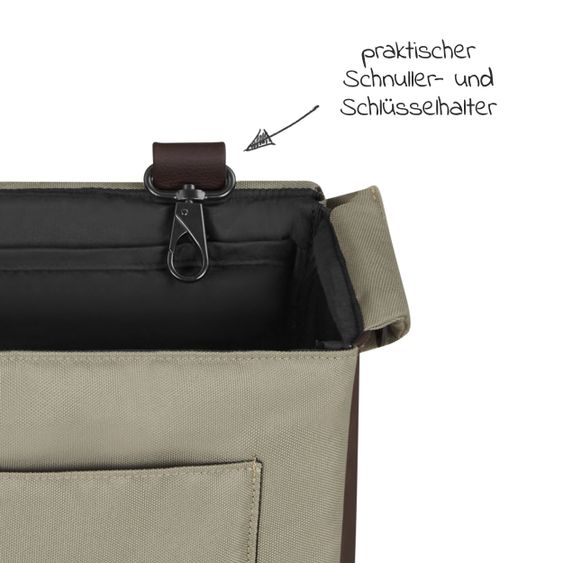 ABC Design Wickeltasche Urban - inkl. Wickelunterlage & viel Zubehör - Classic Edition - Reed