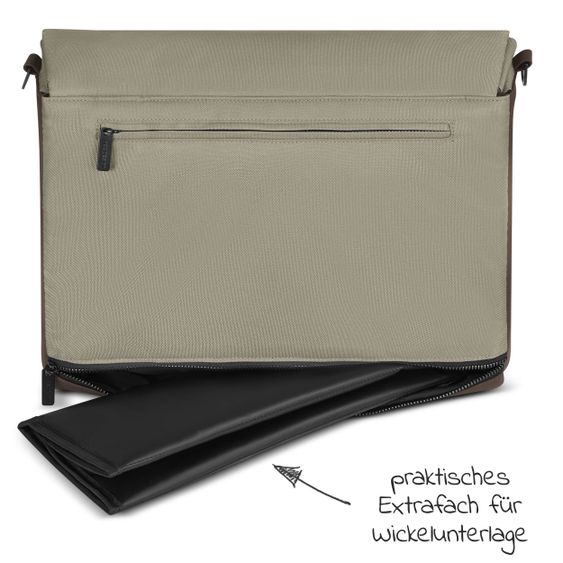 ABC Design Wickeltasche Urban - inkl. Wickelunterlage & viel Zubehör - Classic Edition - Reed