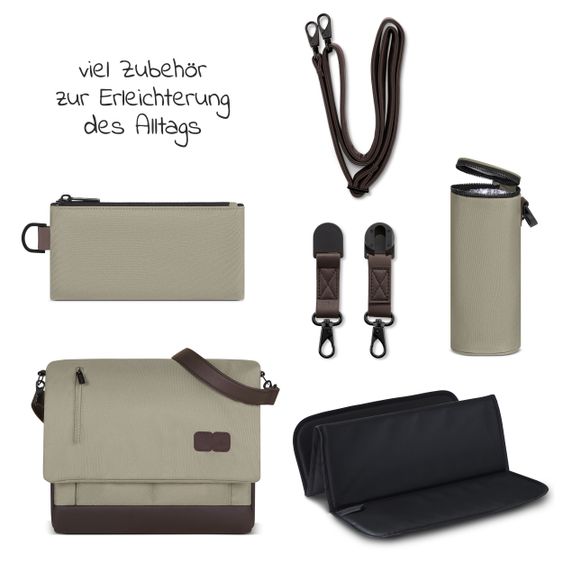 ABC Design Wickeltasche Urban - inkl. Wickelunterlage & viel Zubehör - Classic Edition - Reed