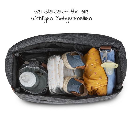 ABC Design Wickeltasche Urban - inkl. Wickelunterlage & viel Zubehör - Diamond Edition - Asphalt