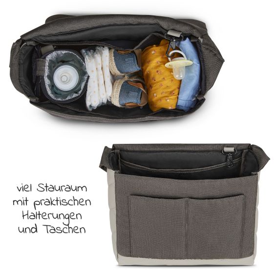 ABC Design Wickeltasche Urban - inkl. Wickelunterlage & viel Zubehör - Diamond Edition - Herb