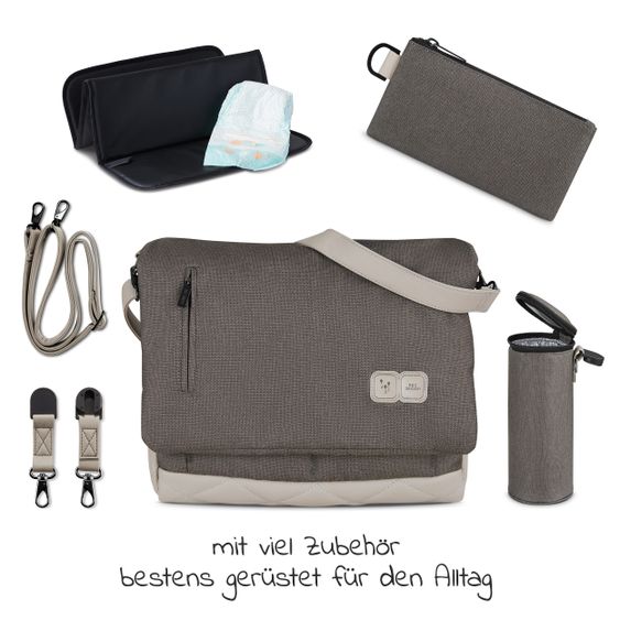 ABC Design Wickeltasche Urban - inkl. Wickelunterlage & viel Zubehör - Diamond Edition - Herb