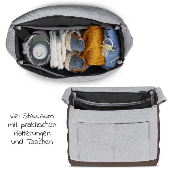 ABC Design Borsa fasciatoio Urban - incluso fasciatoio e tanti accessori - Fashion Edition - Mineral