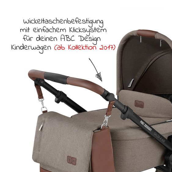 ABC Design Urban diaper bag - incl. changing mat & many accessories - Fashion Edition - Nature