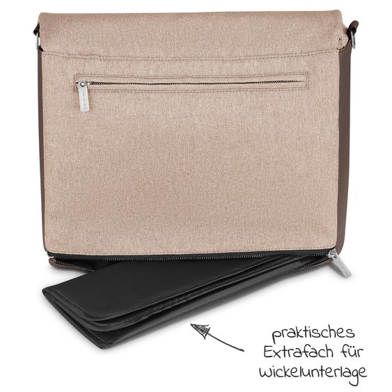 ABC Design Borsa fasciatoio Urban - incluso fasciatoio e tanti accessori - Pure Edition - Grano