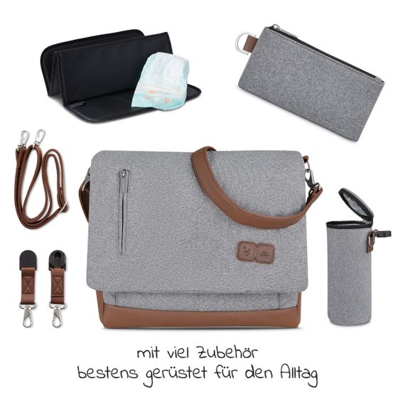 ABC Design Urban diaper bag - incl. changing mat & many accessories - Tin