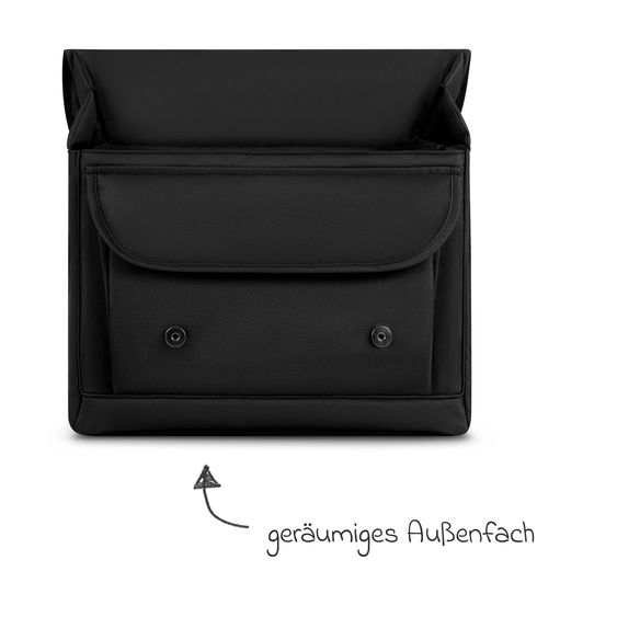 ABC Design Set di accessori per passeggino con borsa fasciatoio Easy, coprigambe invernale, parapioggia e zanzariera - Nero