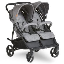 Zwillingsbuggy Twin - Circle Line mit Liegefunktion (inkl. Regenverdeck) - Woven Graphite