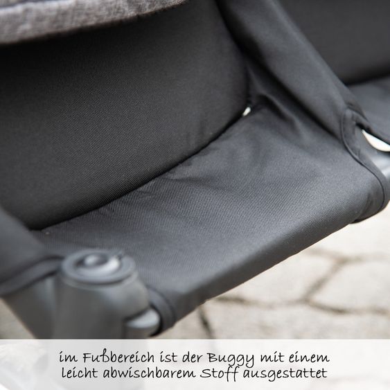 ABC Design Twin Buggy Twin - Circle Line with recline function (incl. raincover) - Woven Graphite