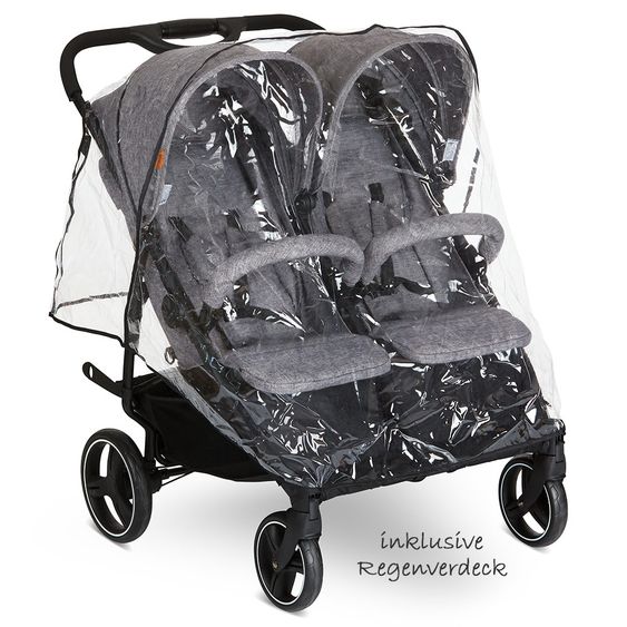 ABC Design Twin Buggy Twin - Circle Line with recline function (incl. raincover) - Woven Graphite