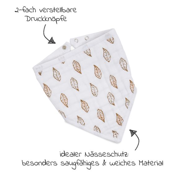 aden + anais Bandana bib - cotton muslin - Dahlias