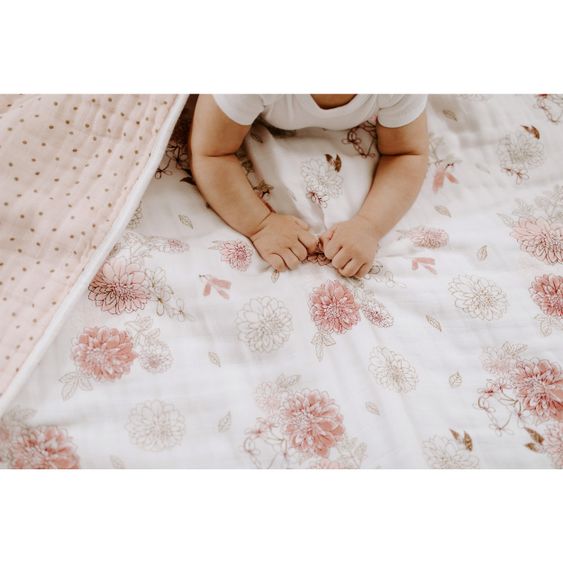 aden + anais Kuscheldecke Mull 4-lagig 120 x 120 cm - Dahlias