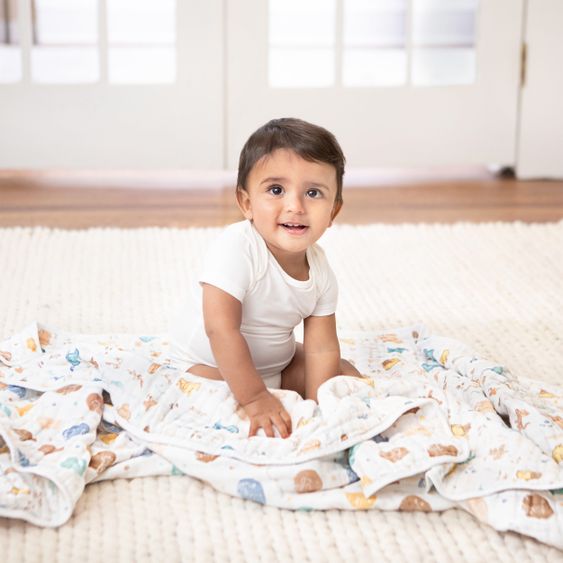 aden + anais Cuddle blanket gauze 4-ply 120 x 120 cm - Winnie in the woods