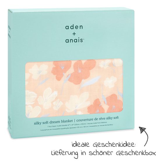 aden + anais Kuscheldecke - Silky Soft Mull 4-lagig 120 x 120 cm - Koi Pond