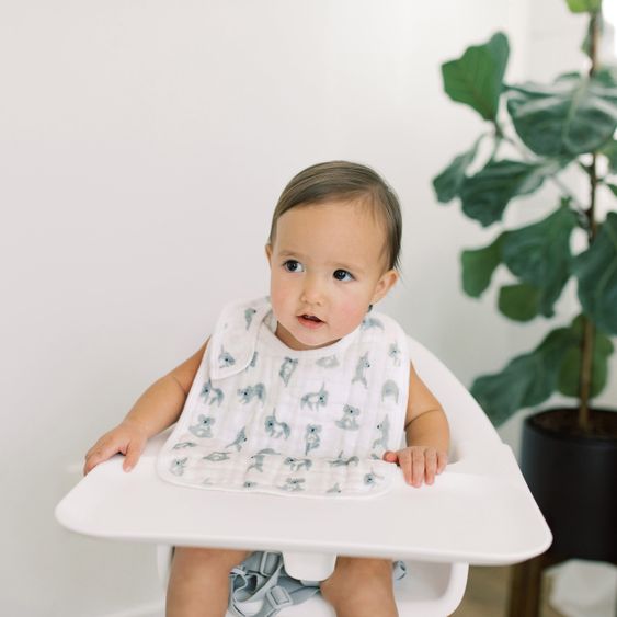 aden + anais Lätzchen mit Druckknöpfen - 3er Pack aus Baumwoll-Musselin - Now + Zen