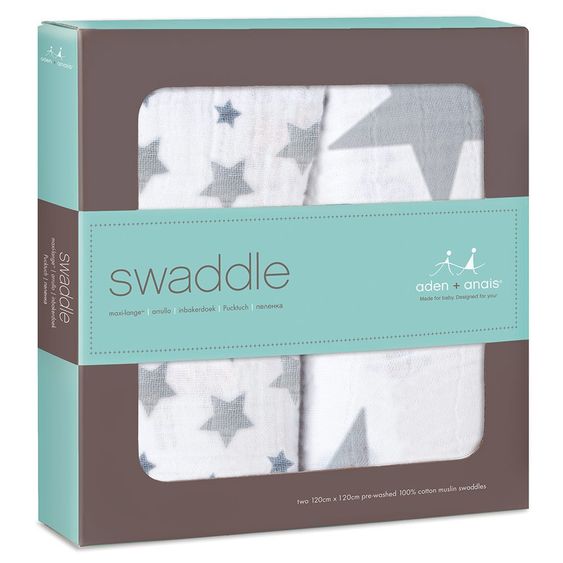 aden + anais Mulltuch 2er Pack Swaddles 120 x 120 cm - Twinkle