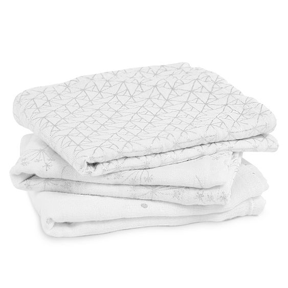 aden + anais Mullwindel 3er Pack Cassic Musy 70 x 70 cm - Metallic Silver Deco
