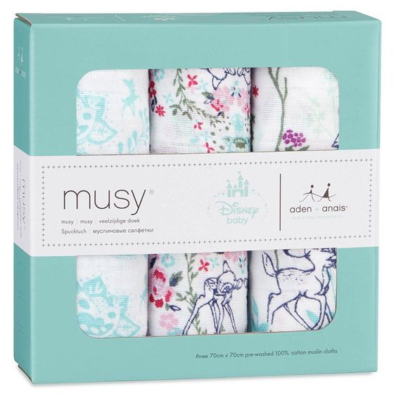 aden + anais Muslin diaper pack of 3 Classic Musy 70 x 70 cm - Bambi