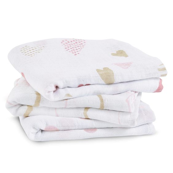 aden + anais Mullwindel 3er Pack Classic Musy 70 x 70 cm - Heart Breaker