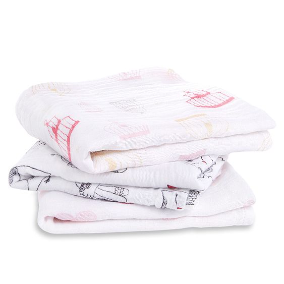 aden + anais Mullwindel 3er Pack Classic Musy 70 x 70 cm - Lovebird