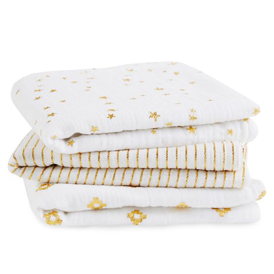 aden + anais Mullwindel 3er Pack Classic Musy 70 x 70 cm - Metallic Gold