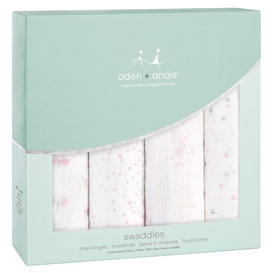 aden + anais Mullwindel 4er Pack Classic Swaddles 120 x 120 cm - Lovely Reverie