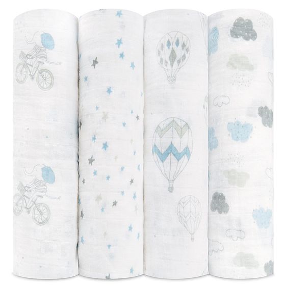 aden + anais Gauze diaper 4 pack Classic Swaddles 120 x 120 cm - Night Sky Reverie