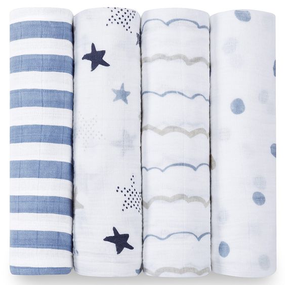 aden + anais Mullwindel 4er Pack Classic Swaddles 120 x 120 cm - Rock Star