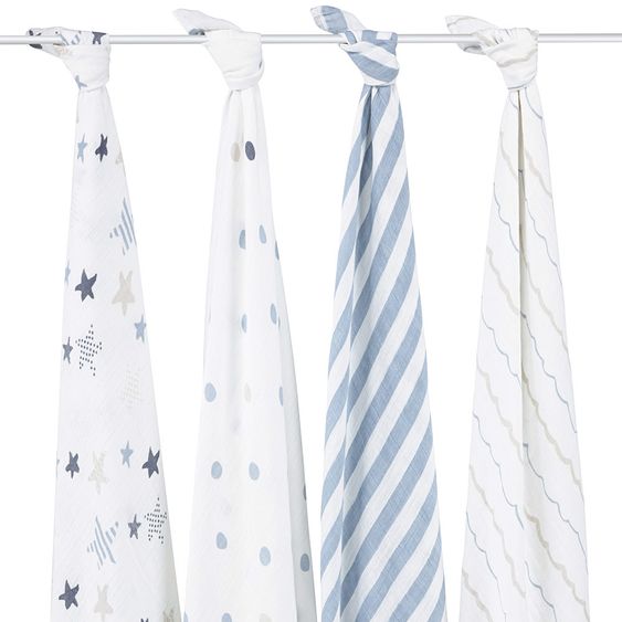 aden + anais Mullwindel 4er Pack Classic Swaddles 120 x 120 cm - Rock Star