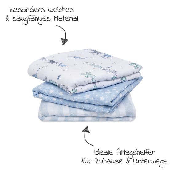 aden + anais Mullwindel / Mulltuch / Pucktuch - 3er Pack Classic Musy 70 x 70 cm - Rising Star