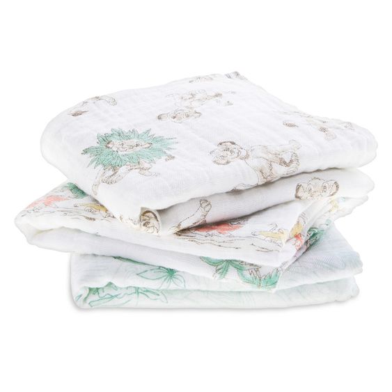 aden + anais Mullwindel / Mulltuch / Pucktuch - 3er Pack Classic Musy 70 x 70 cm - The Lion King