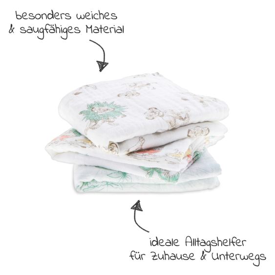 aden + anais Mullwindel / Mulltuch / Pucktuch - 3er Pack Classic Musy 70 x 70 cm - The Lion King