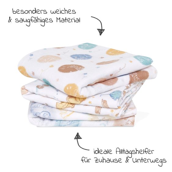 aden + anais Mullwindel / Mulltuch / Pucktuch 3er Pack Classic Musy 70 x 70 cm - Winnie in the woods