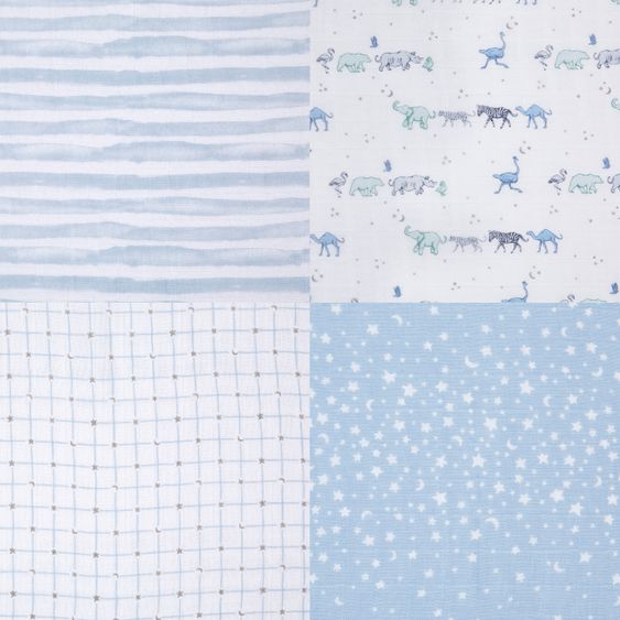 aden + anais Mullwindel / Mulltuch / Pucktuch - Classic Swaddles - 4er Pack - 120 x 120 cm - Rising Star