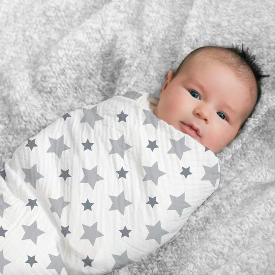 aden + anais Mullwindel / Mulltuch / Pucktuch - Classic Swaddles - 4er Pack - 120 x 120 cm - Twinkle