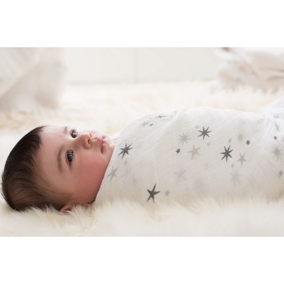 aden + anais Mullwindel / Mulltuch / Pucktuch - Classic Swaddles - 4er Pack - 120 x 120 cm - Twinkle