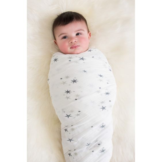aden + anais Mullwindel / Mulltuch / Pucktuch - Classic Swaddles - 4er Pack - 120 x 120 cm - Twinkle