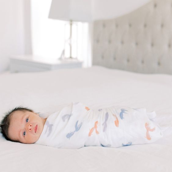 aden + anais Mullwindel / Mulltuch / Pucktuch - Swaddles Silky Soft 3er Pack - 120 x 120 cm - Koi Pond