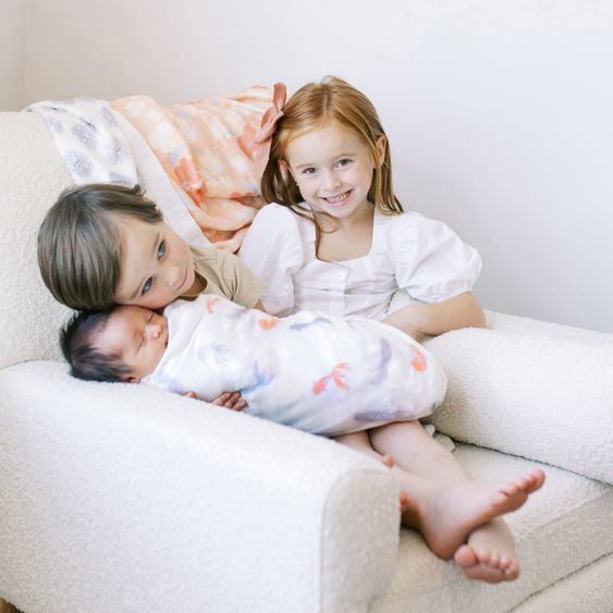 aden + anais Mullwindel / Mulltuch / Pucktuch - Swaddles Silky Soft 3er Pack - 120 x 120 cm - Koi Pond
