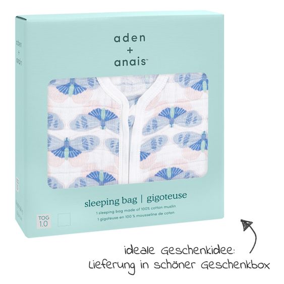 aden + anais Schlafsack - aus Baumwoll-Musselin - Light - Deco Collection - Gr. 0-6 M