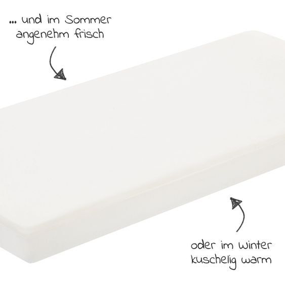 Alvi 2-tlg. Matratzen-Set für Kinderbetten 70 x 140 cm / Babymatratze Farm + Spannbetttuch PERLAM® - Natur