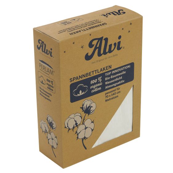 Alvi 2-tlg. Matratzen-Set für Kinderbetten 70 x 140 cm / Babymatratze Farm + Spannbetttuch PERLAM® - Natur