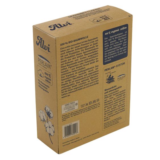 Alvi 2-tlg. Matratzen-Set für Kinderbetten 70 x 140 cm / Babymatratze Farm + Spannbetttuch PERLAM® - Natur