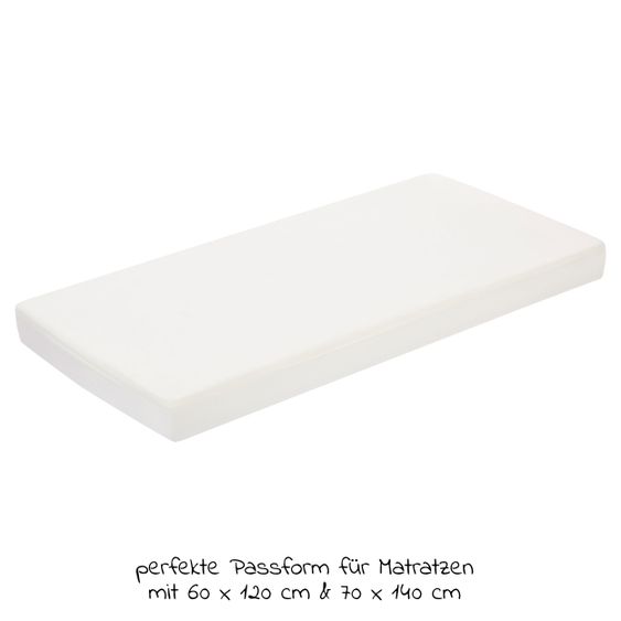 Alvi 2-tlg. Matratzen-Set für Kinderbetten 70 x 140 cm / Babymatratze Farm + Spannbetttuch PERLAM® - Natur