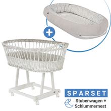 2-piece economy set bassinet Birthe + slumber nest - Auqa Dot