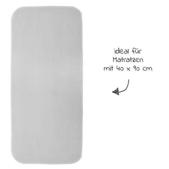 Alvi Set di materassi a 3 pezzi per culla e culletta 40 x 90 cm - Bianco e grigio argento